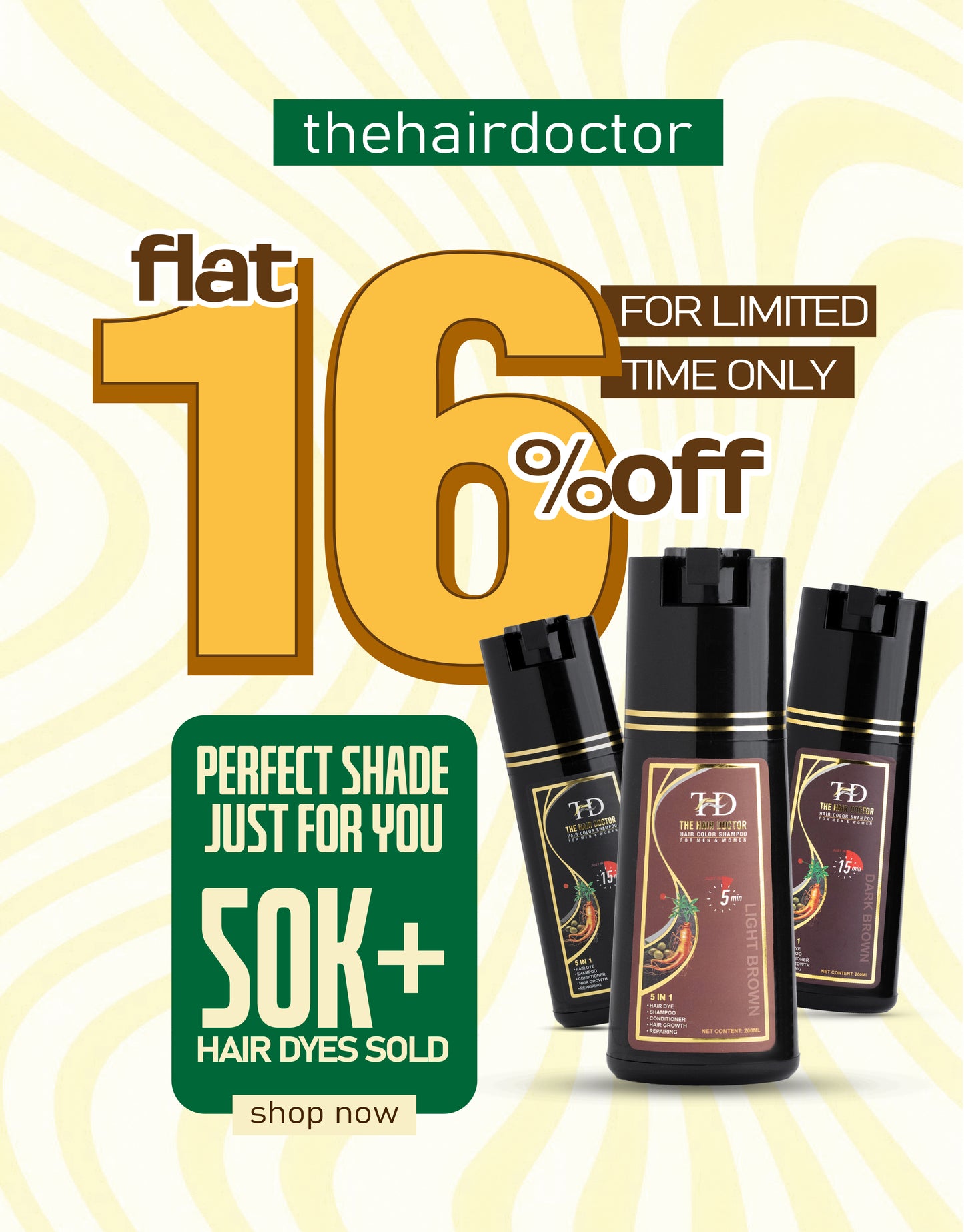 Olive & Ginseng 5 In 1 Hair Color Shampoo