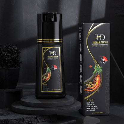 Olive & Ginseng 5 In 1 Hair Color Shampoo