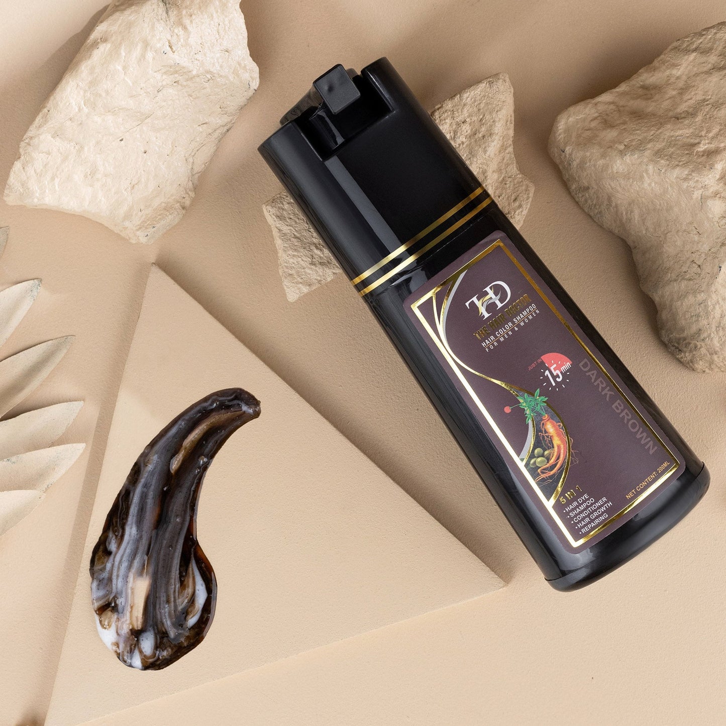 Olive & Ginseng 5 In 1 Hair Color Shampoo