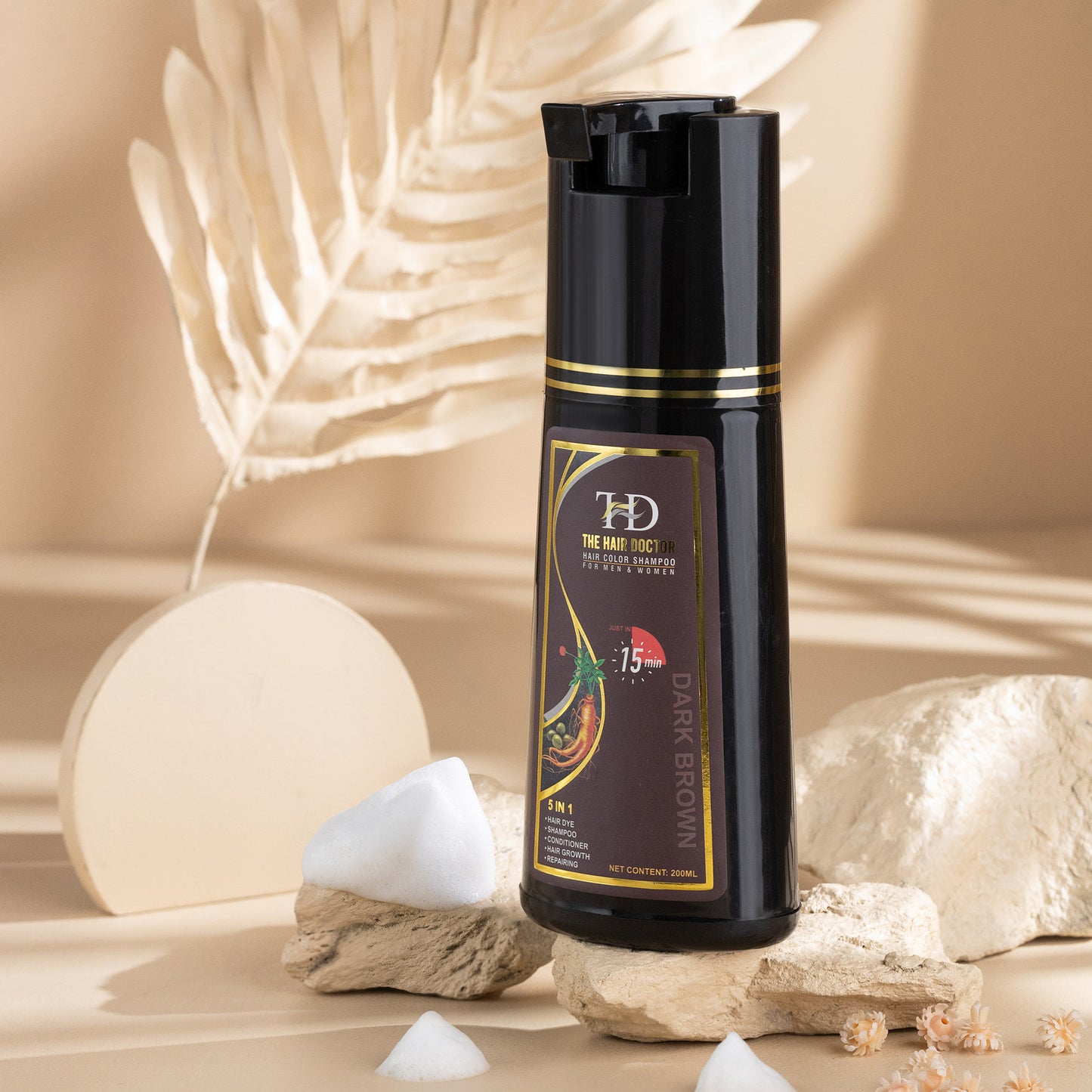 Olive & Ginseng 5 In 1 Hair Color Shampoo