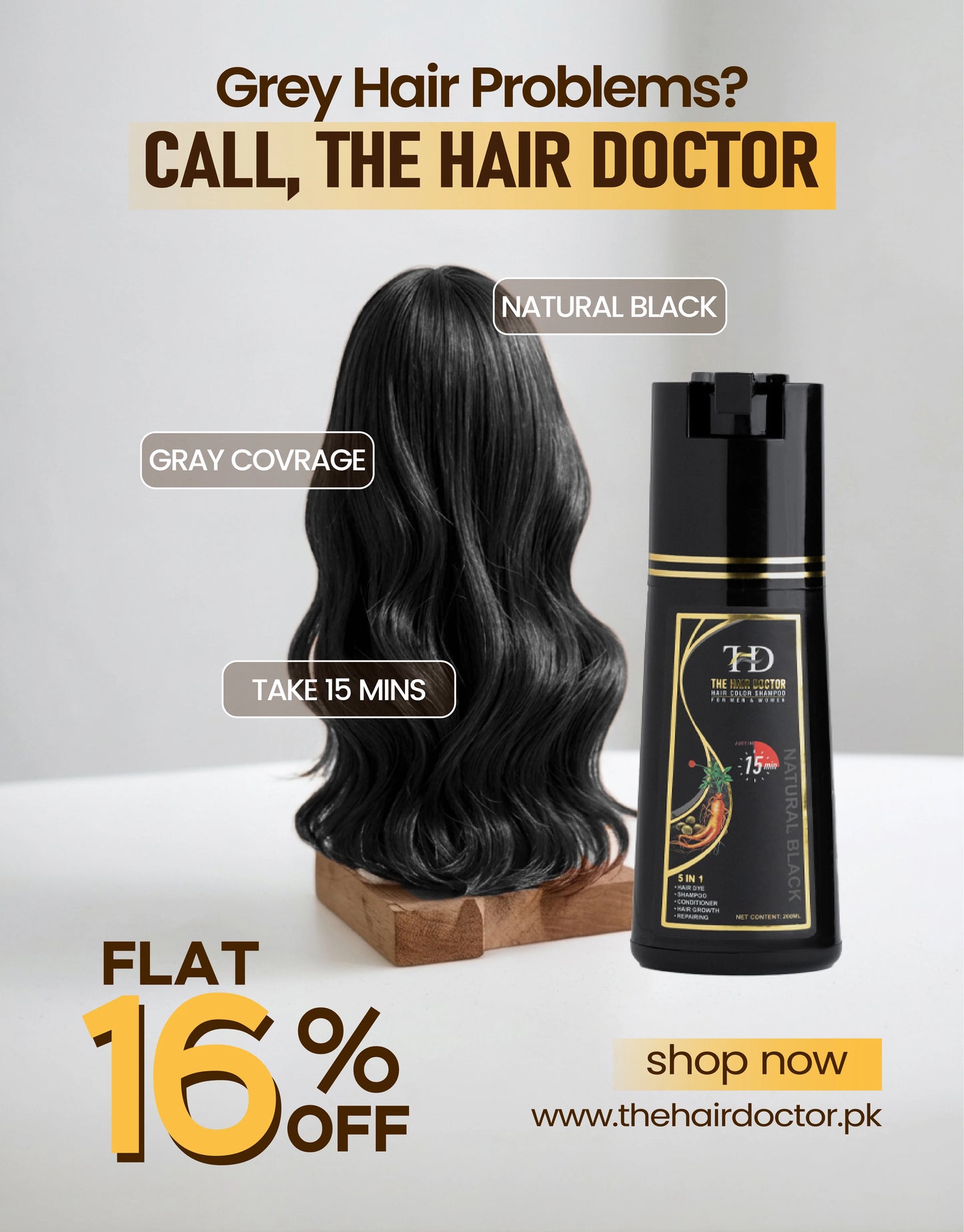 Olive & Ginseng 5 In 1 Hair Color Shampoo