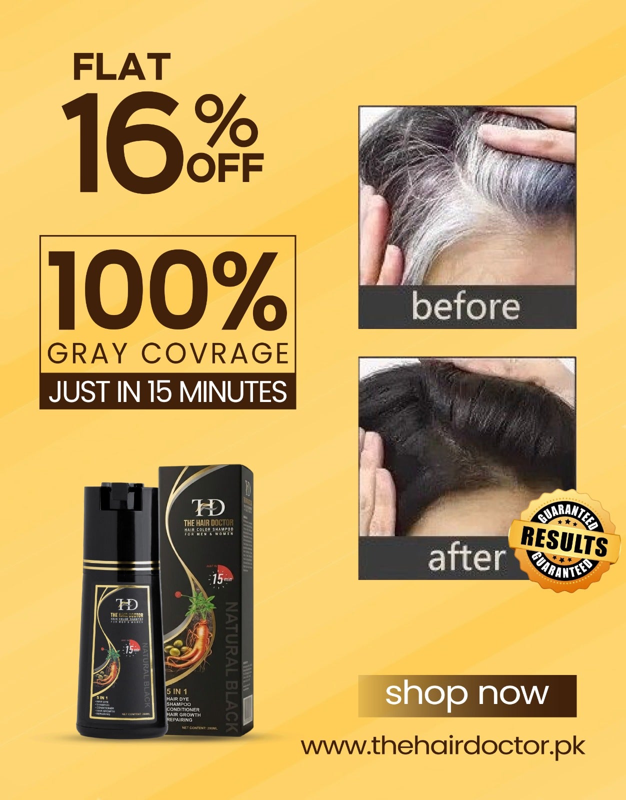 Olive & Ginseng 5 In 1 Hair Color Shampoo