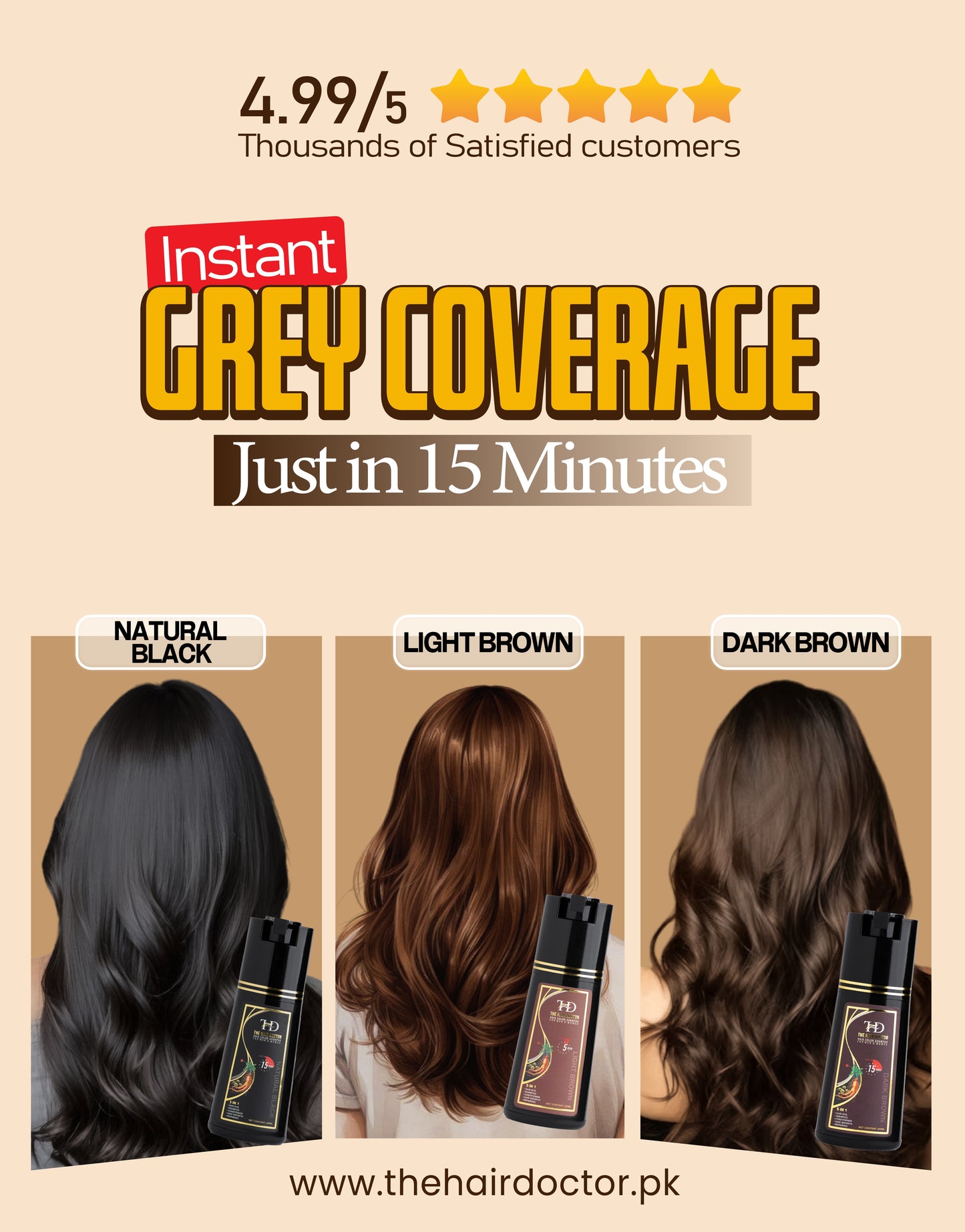 Olive & Ginseng 5 In 1 Hair Color Shampoo
