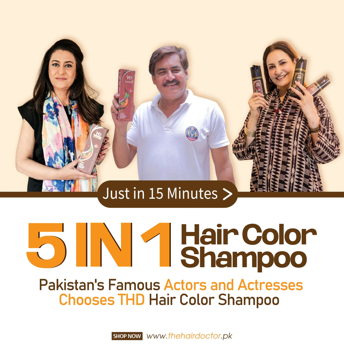 Olive & Ginseng 5 In 1 Hair Color Shampoo